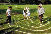 Children Walking the Labyrinth