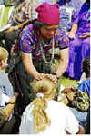 Mayan Priestess Blessing the Children